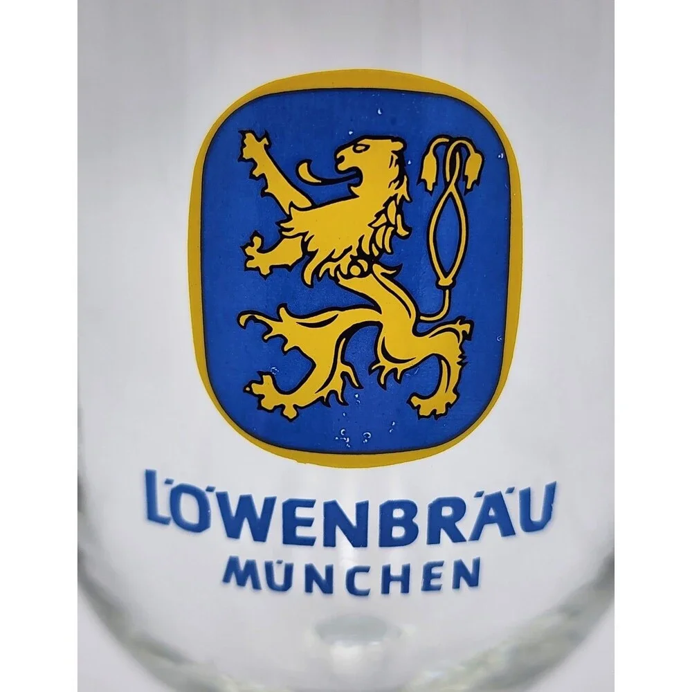 Lowenbrau Munch Stemmed Beer Tulip Glass ~ VTG